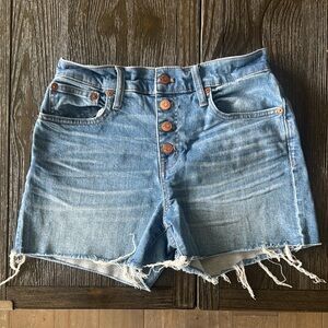 Madewell high rise denim shorts